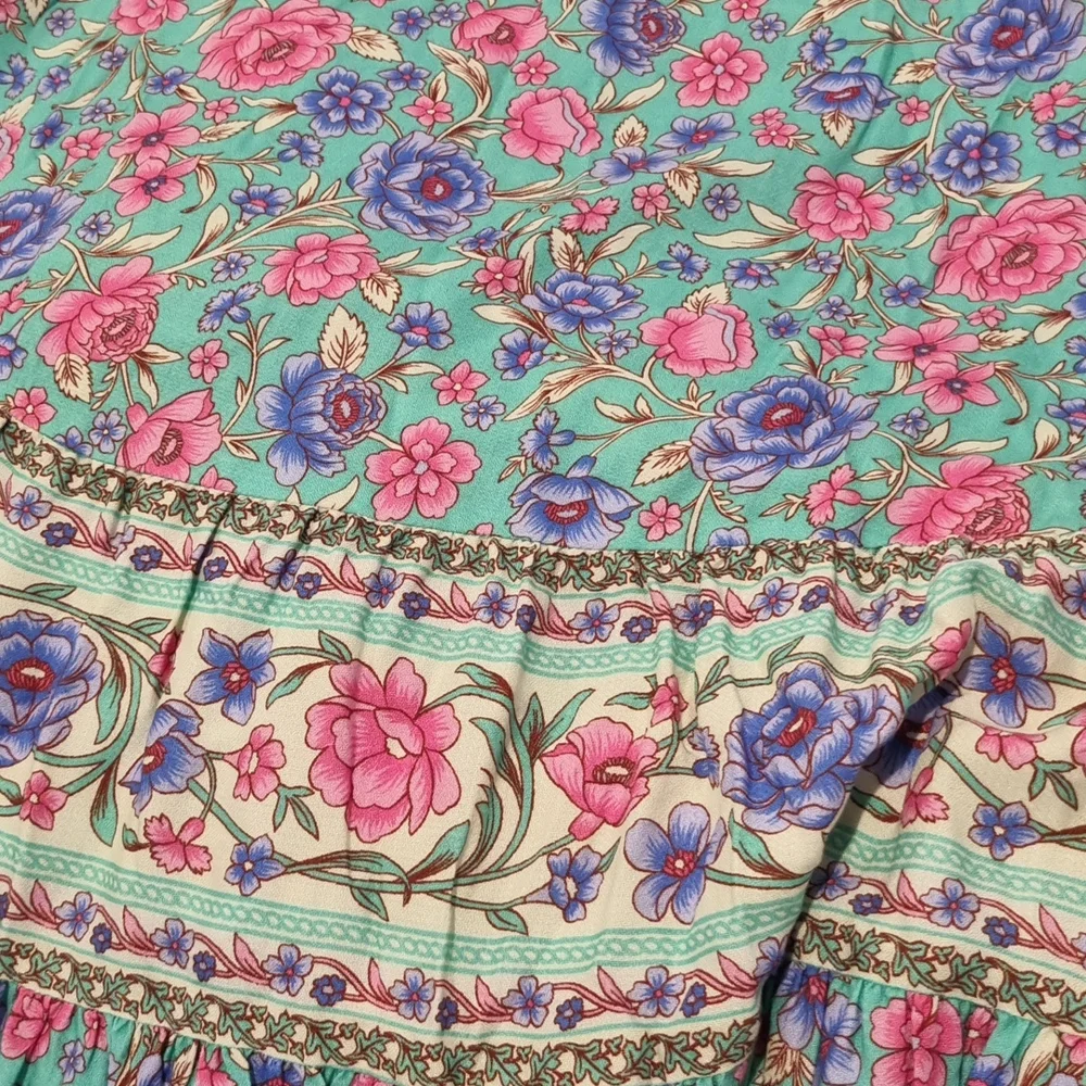 Arnhem Phoebe shirred boho dress in sage NWT size 10 - Picture 6 of 9